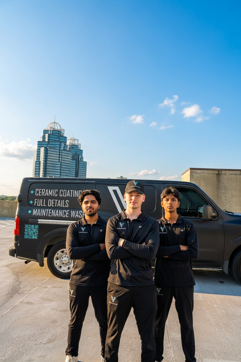 The Vision Detailing crew ready to roll on a sunny Atlanta day